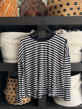 Sweaty Betty Striped Crewneck Top